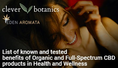 Some known or tested benefits of Organic and Full-Spectrum CBD products in Health and Wellness