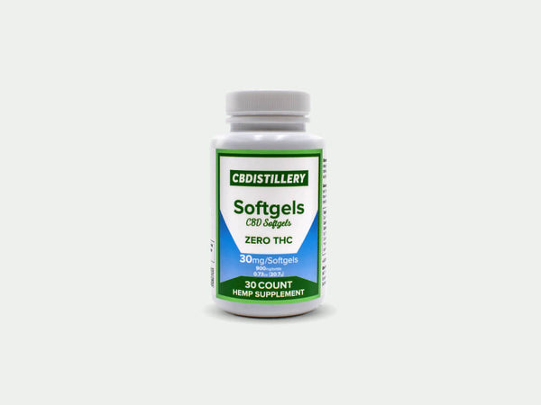 30mg CBD Isolate Infused Softgels - THC FREE, 30 Count