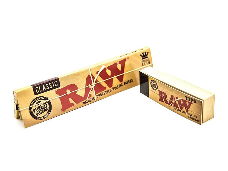 Raw Classic Rolled Ready to Fill Natural Rolling Tips
